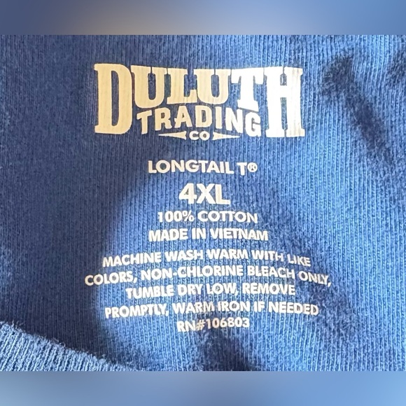 Duluth Trading Co. Longtail T Men’s Size 4XL - Picture 2 of 2